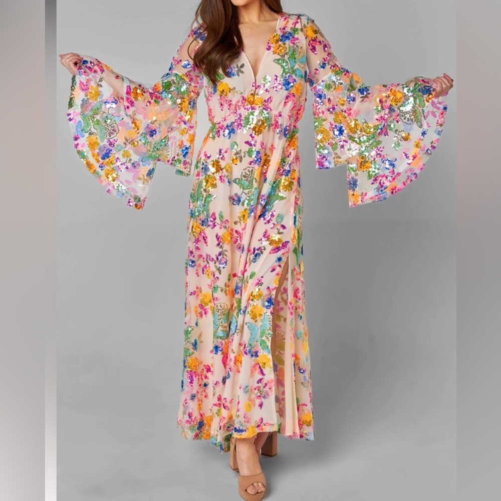 BuddyLove Colette Long Sleeve Maxi Dress - Paradise